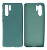 Fashion Color TPU Cover Huawei P30 Pro Mørkegrøn