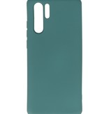 Carcasa de TPU Color Moda para Huawei P30 Pro Verde Oscuro