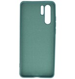 Carcasa de TPU Color Moda para Huawei P30 Pro Verde Oscuro