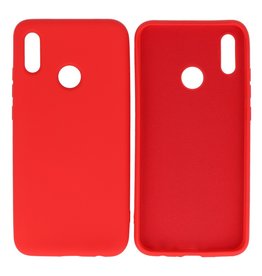 Fashion Color TPU Cover Huawei P Smart 2019 Rød