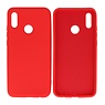 Fashion Color TPU Cover Huawei P Smart 2019 Rød