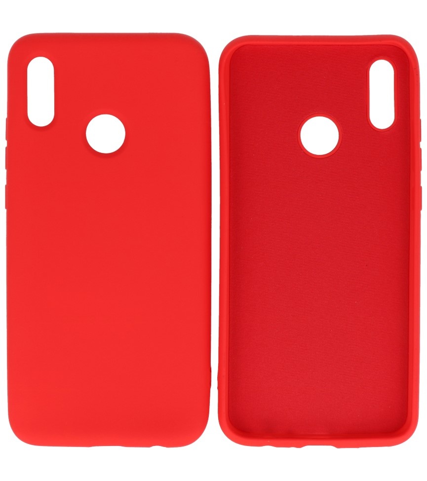 Fashion Color TPU Cover Huawei P Smart 2019 Rød