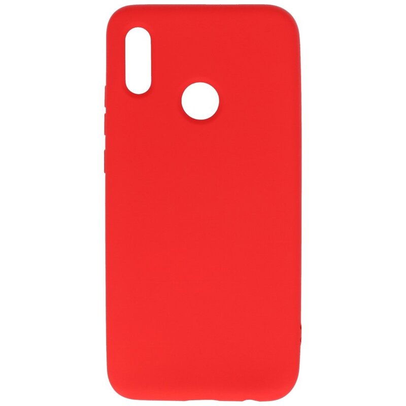 Carcasa de TPU Color Moda para Huawei P Smart 2019 Rojo