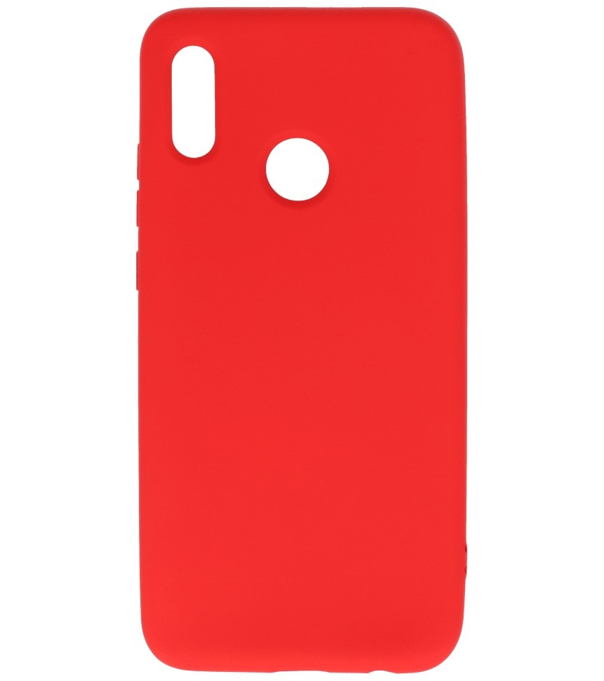 Carcasa de TPU Color Moda para Huawei P Smart 2019 Rojo