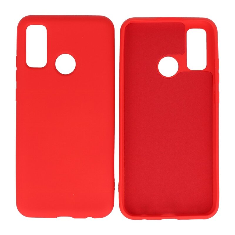Fashion Color TPU Cover Huawei P Smart 2020 Rød