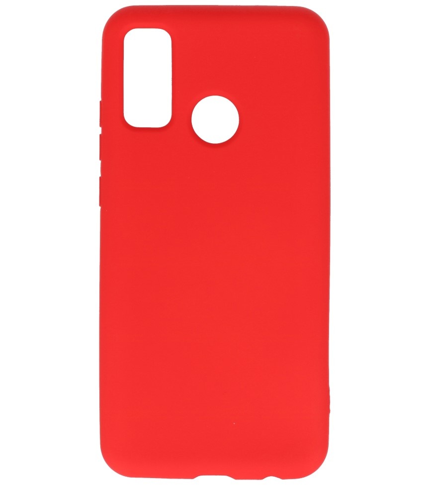 Fashion Color TPU Cover Huawei P Smart 2020 Rød