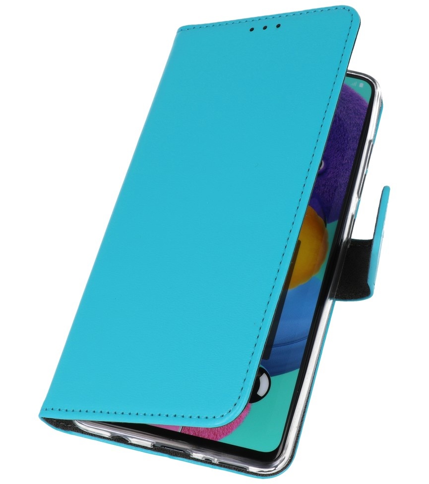 Wallet Cases Hoesje voor Samsung Galaxy A11 Blauw