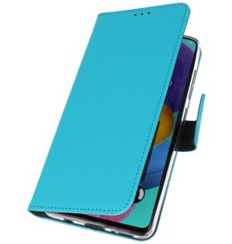 Wallet Cases Hoesje voor Samsung Galaxy A21 Blauw
