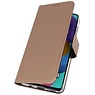 Wallet Cases Hoesje voor Samsung Galaxy A90 Goud