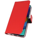 Estuche tipo billetera para Oppo Find X2 Neo Rojo