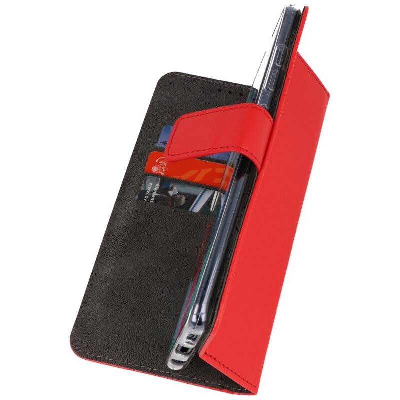 Wallet Cases Case for Oppo Find X2 Neo Red