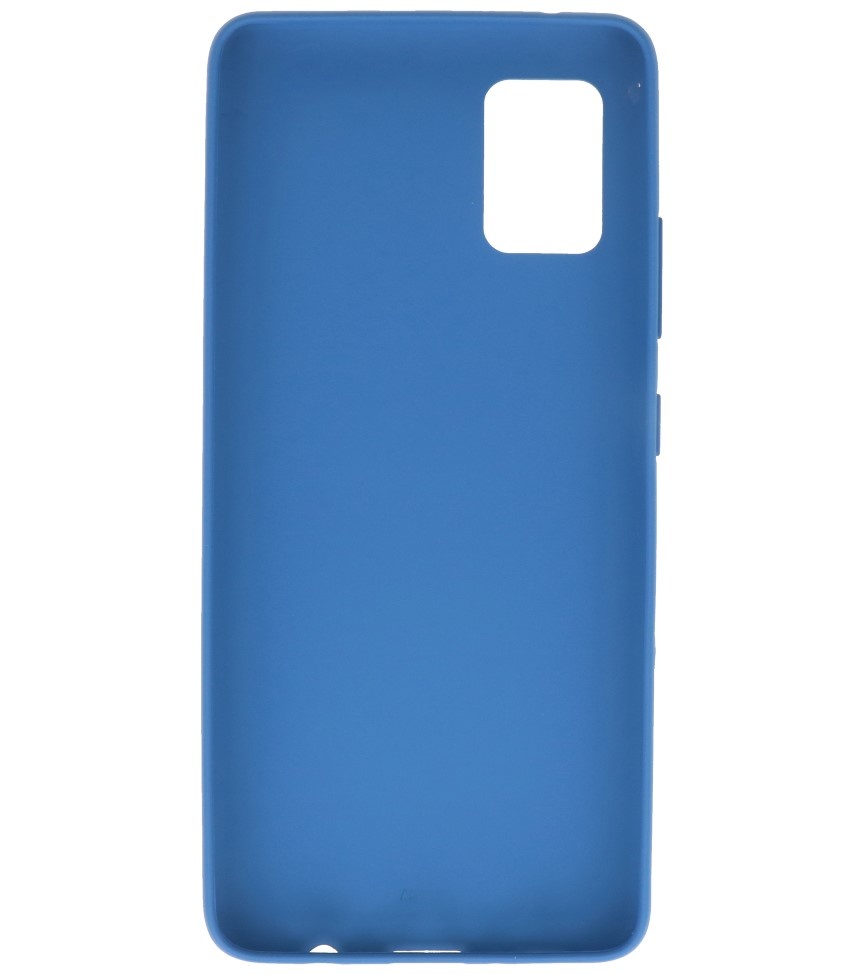 Farvet TPU-etui til Samsung Galaxy A31 Navy