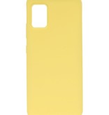 Farvet TPU Cover til Samsung Galaxy A31 Gul