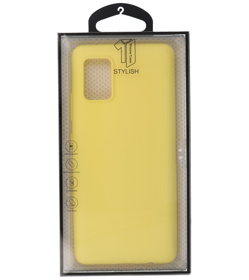 Carcasa de TPU en color para Samsung Galaxy A31 Amarillo