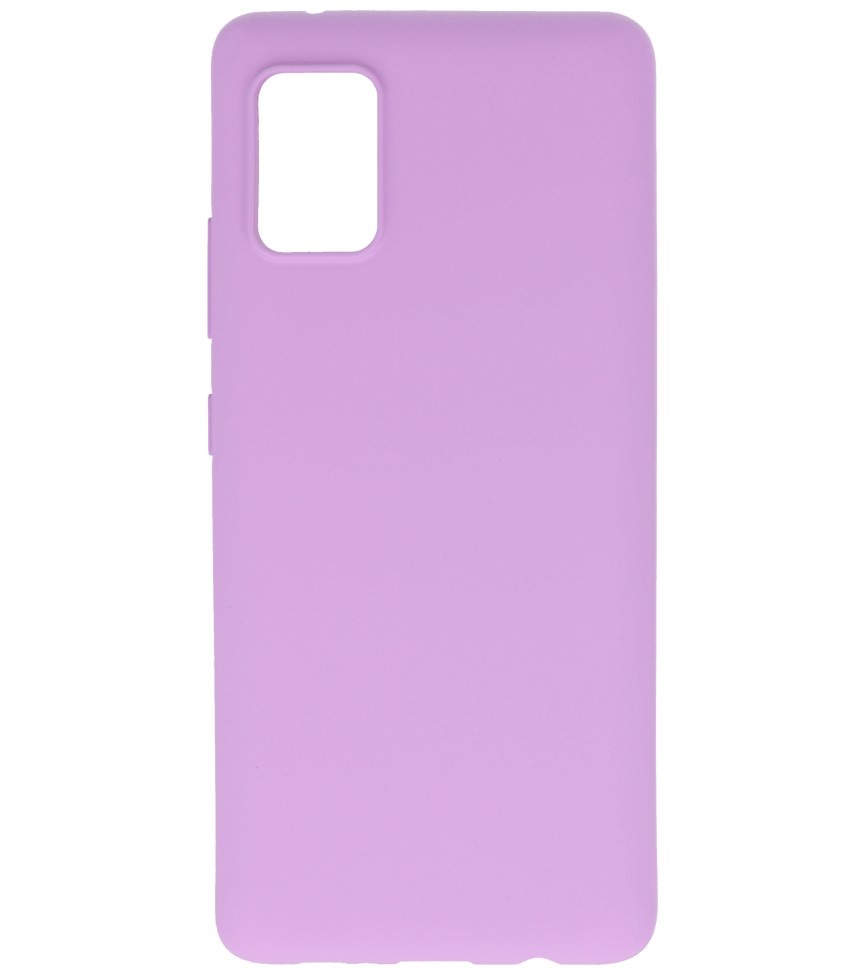 Farvet TPU Cover til Samsung Galaxy A31 Lilla