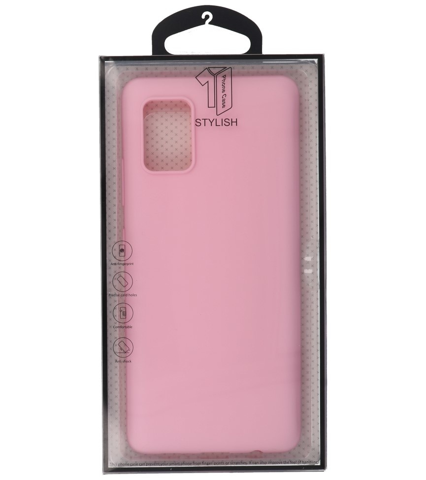 Coque en TPU couleur pour Samsung Galaxy A31 Rose