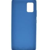 Farvet TPU-etui til Samsung Galaxy A41 Navy