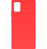 Farvet TPU-etui til Samsung Galaxy A41 Rød