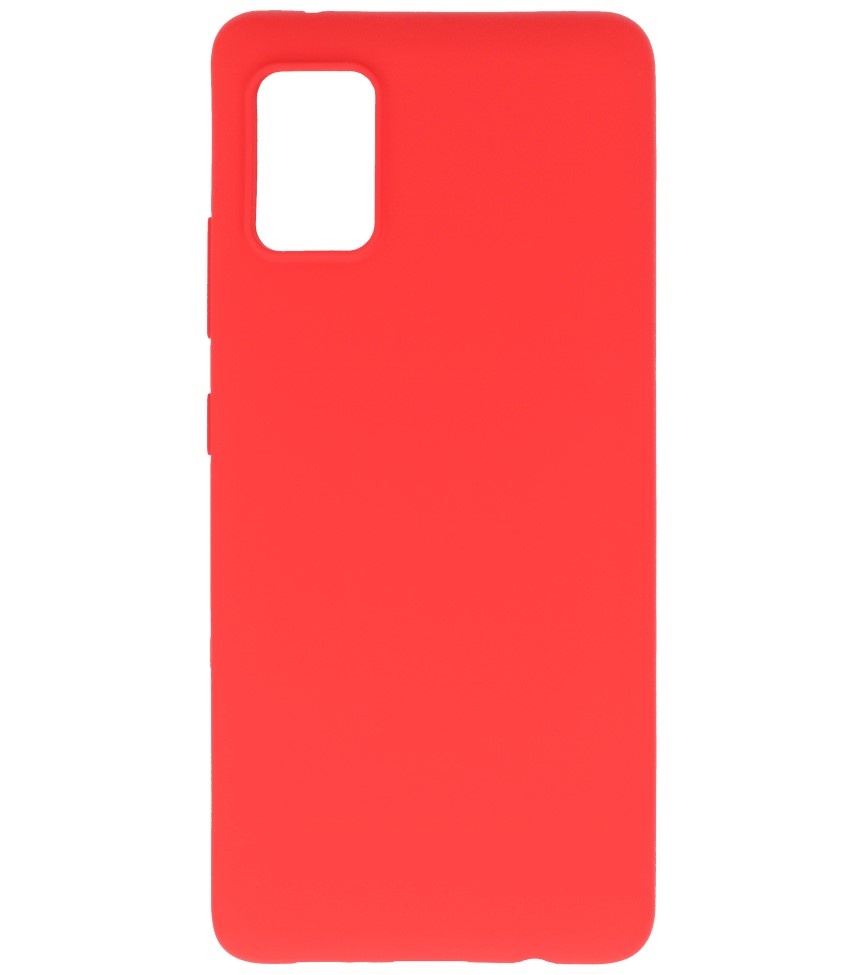Color TPU Hoesje voor Samsung Galaxy A41 Rood