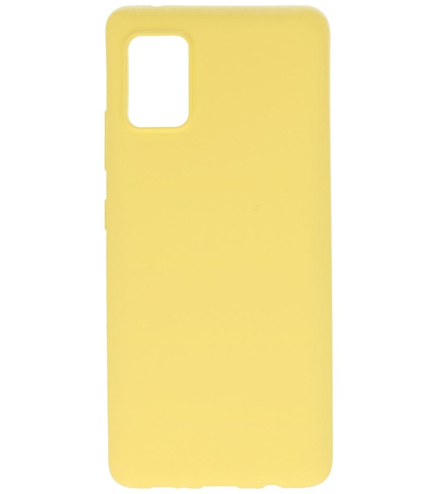 Color TPU Hoesje voor Samsung Galaxy A41 Geel