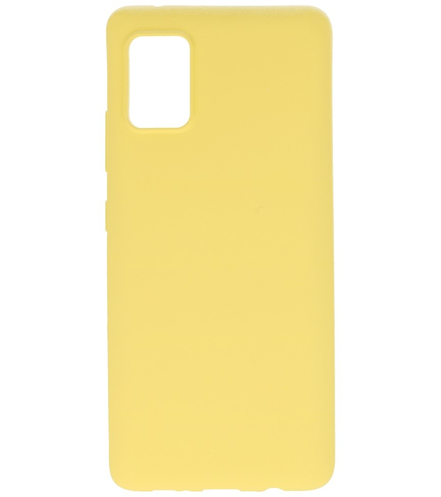 Farvet TPU Cover til Samsung Galaxy A41 Gul