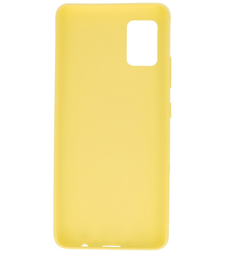 Farvet TPU Cover til Samsung Galaxy A41 Gul