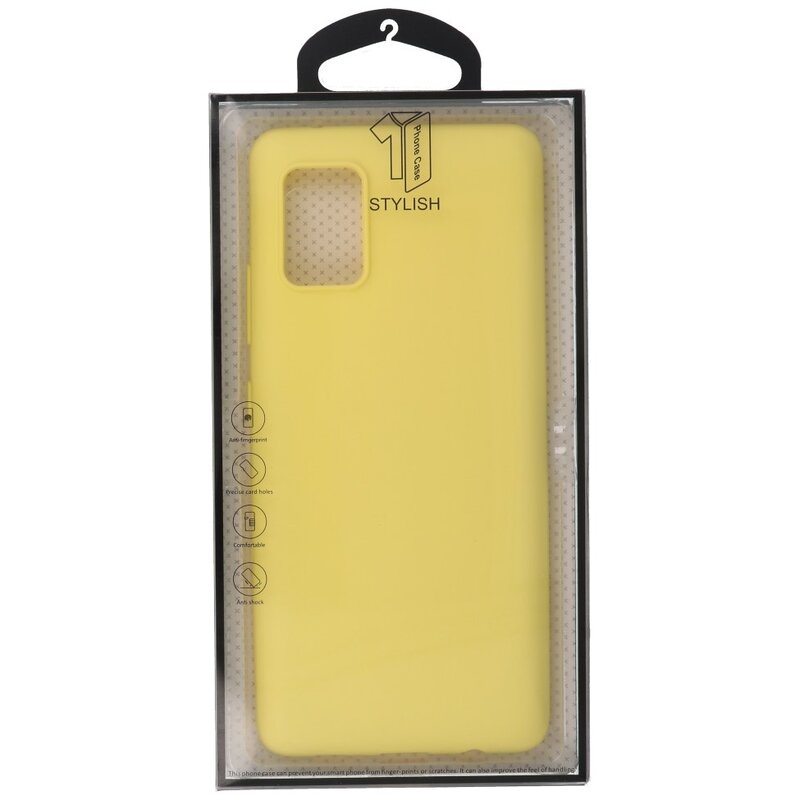 Coque en TPU couleur pour Samsung Galaxy A41 Jaune
