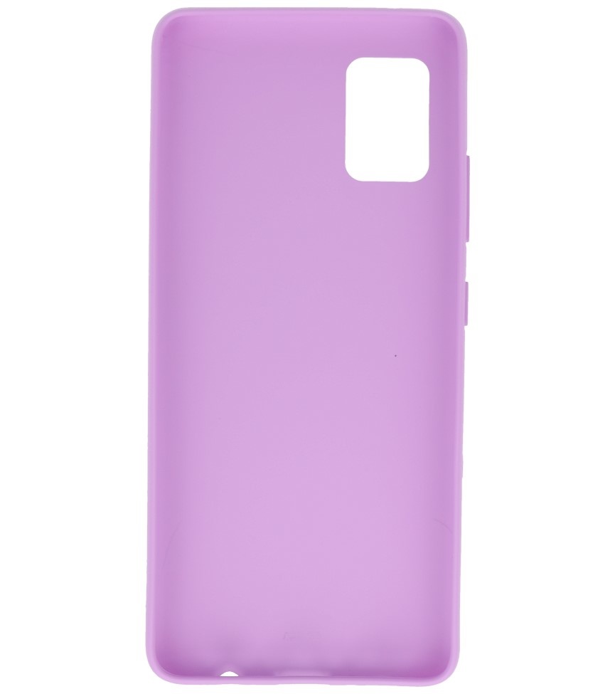 Farvet TPU Cover til Samsung Galaxy A41 Lilla