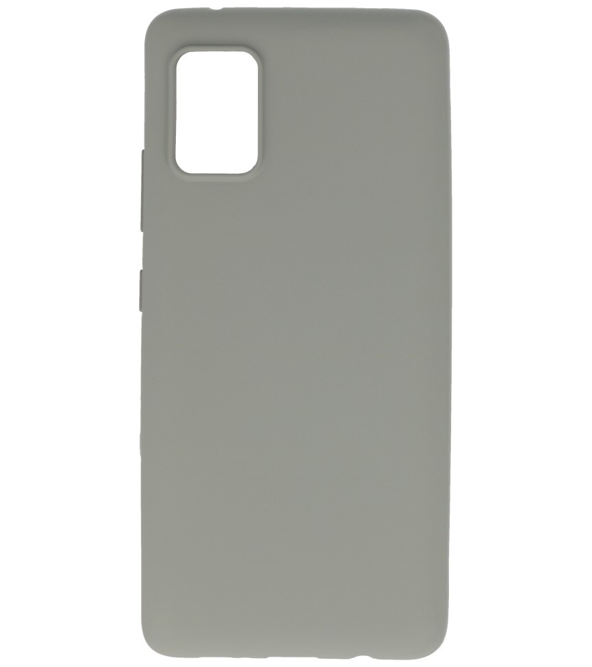 Farvet TPU Cover til Samsung Galaxy A41 Grå