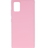 Farvet TPU taske til Samsung Galaxy A41 Pink
