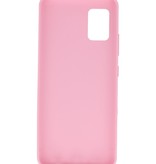 Coque en TPU couleur pour Samsung Galaxy A41 Rose