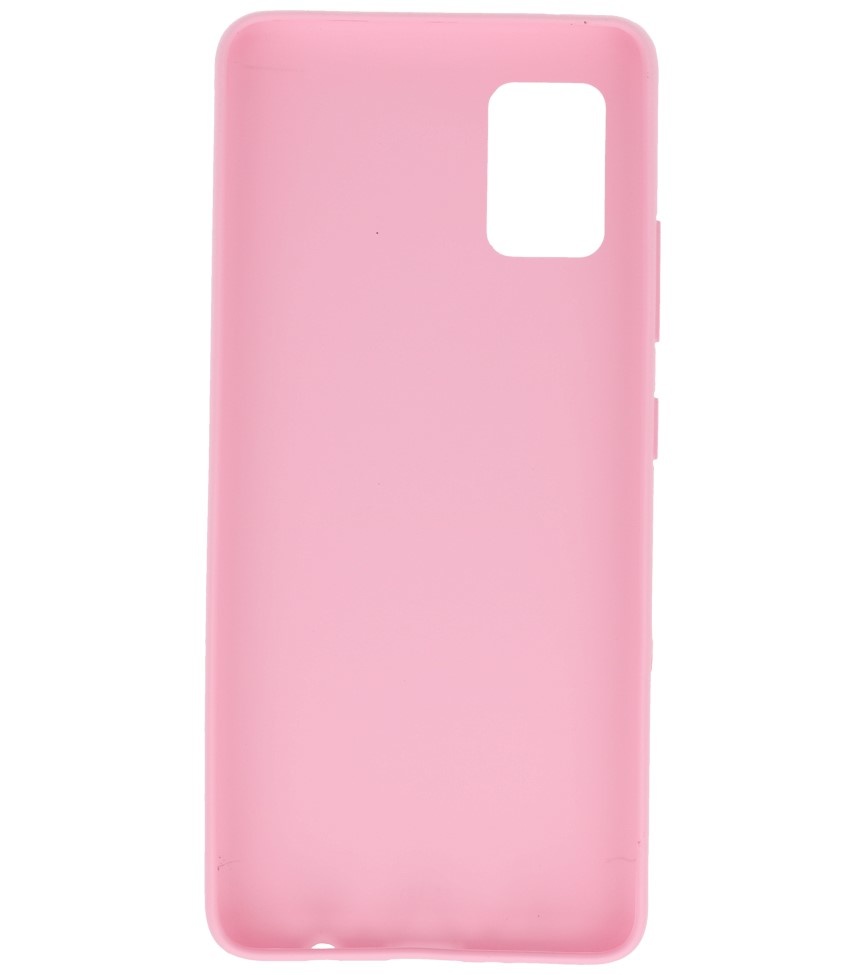 Farvet TPU taske til Samsung Galaxy A41 Pink