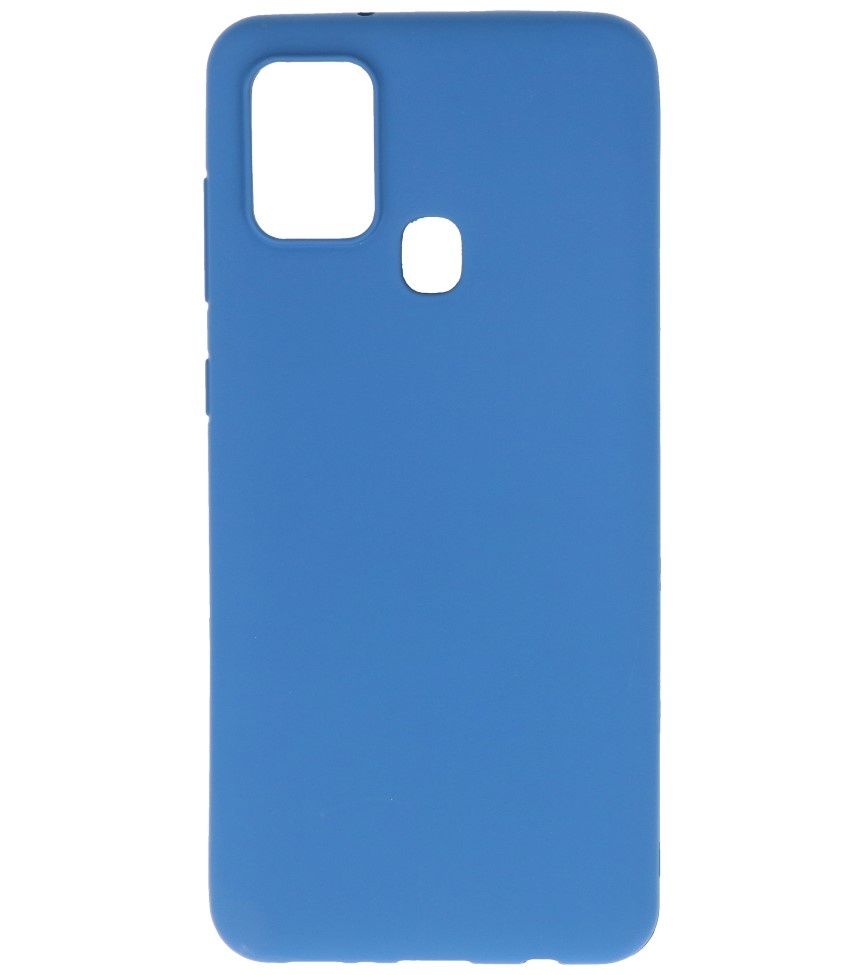 Carcasa de TPU en color para Samsung Galaxy A21s Azul marino