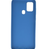 Farvet TPU-etui til Samsung Galaxy A21s Navy