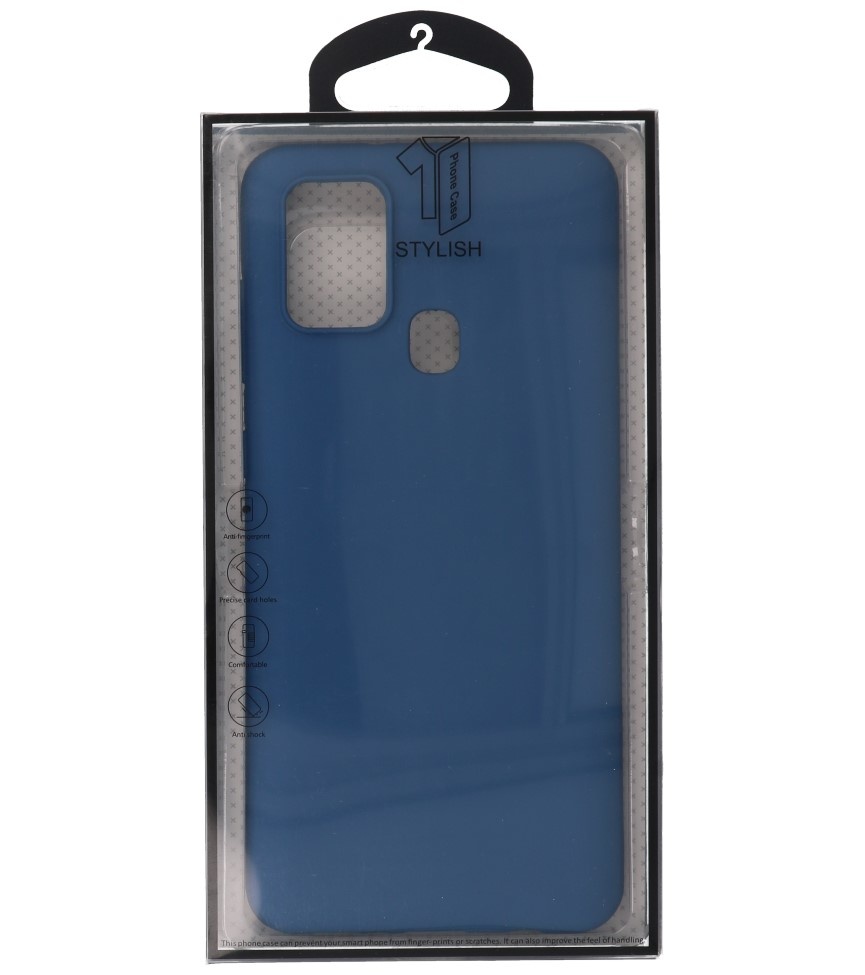 Carcasa de TPU en color para Samsung Galaxy A21s Azul marino