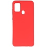 Farvet TPU-etui til Samsung Galaxy A21s Rød