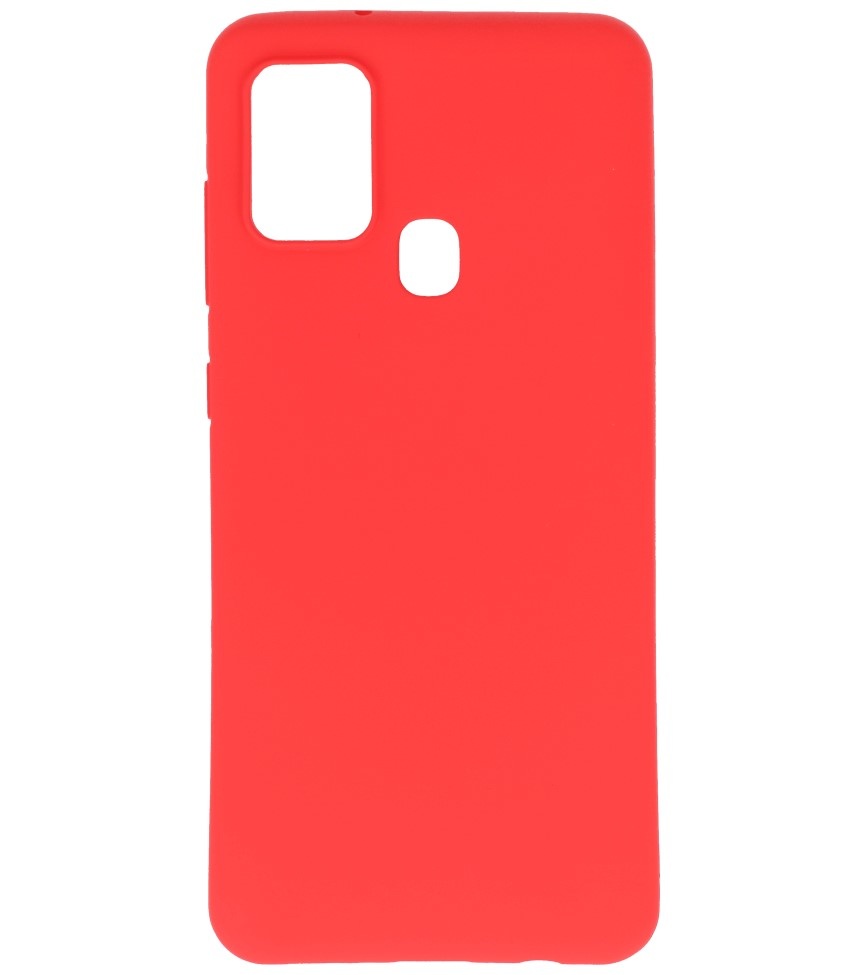 Coque en TPU couleur pour Samsung Galaxy A21s Rouge
