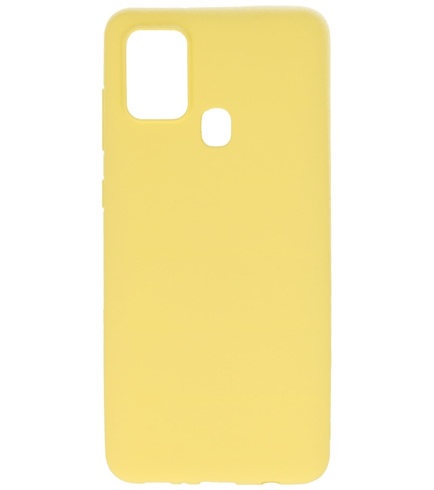 Color TPU Hoesje voor Samsung Galaxy A21s Geel