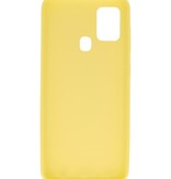 Farvet TPU Cover til Samsung Galaxy A21s Gul
