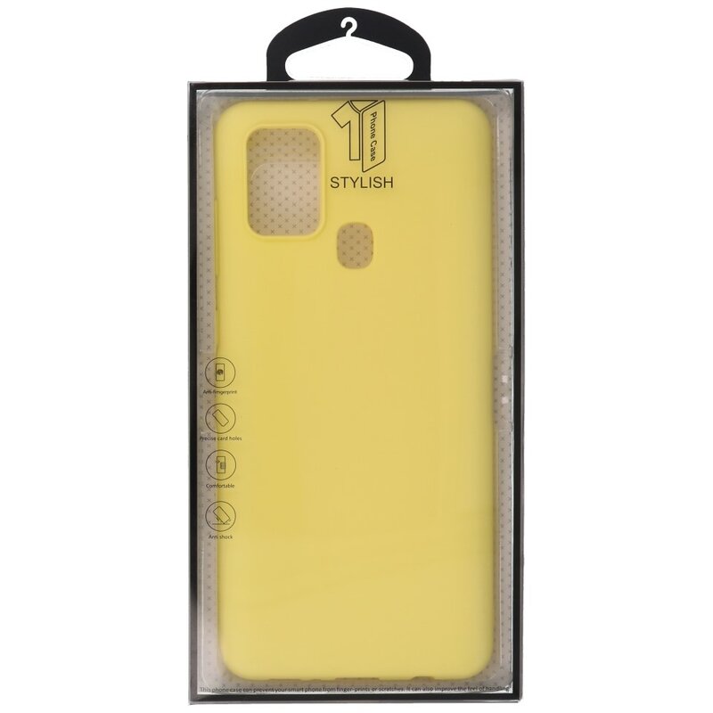 Carcasa de TPU en color para Samsung Galaxy A21s Amarillo