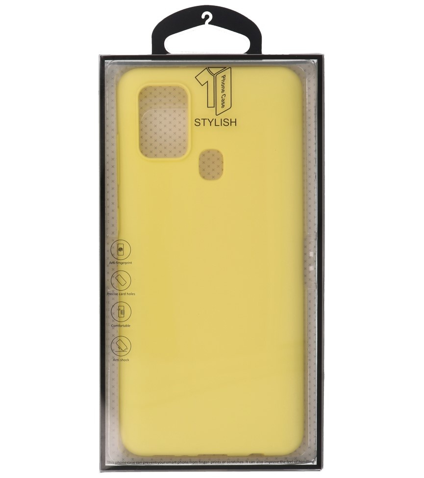 Color TPU Case for Samsung Galaxy A21s Yellow