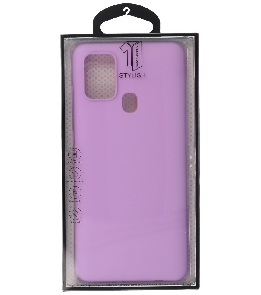 Coque en TPU couleur pour Samsung Galaxy A21s Violet