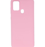Farbige TPU-Hülle für Samsung Galaxy A21s Pink
