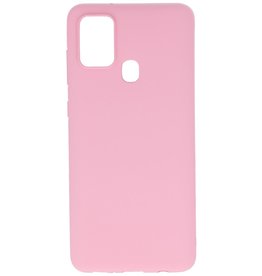 Color TPU Case for Samsung Galaxy A21s Pink