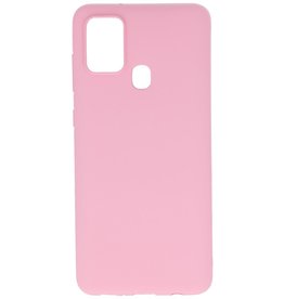 Coque en TPU couleur pour Samsung Galaxy A21s Rose