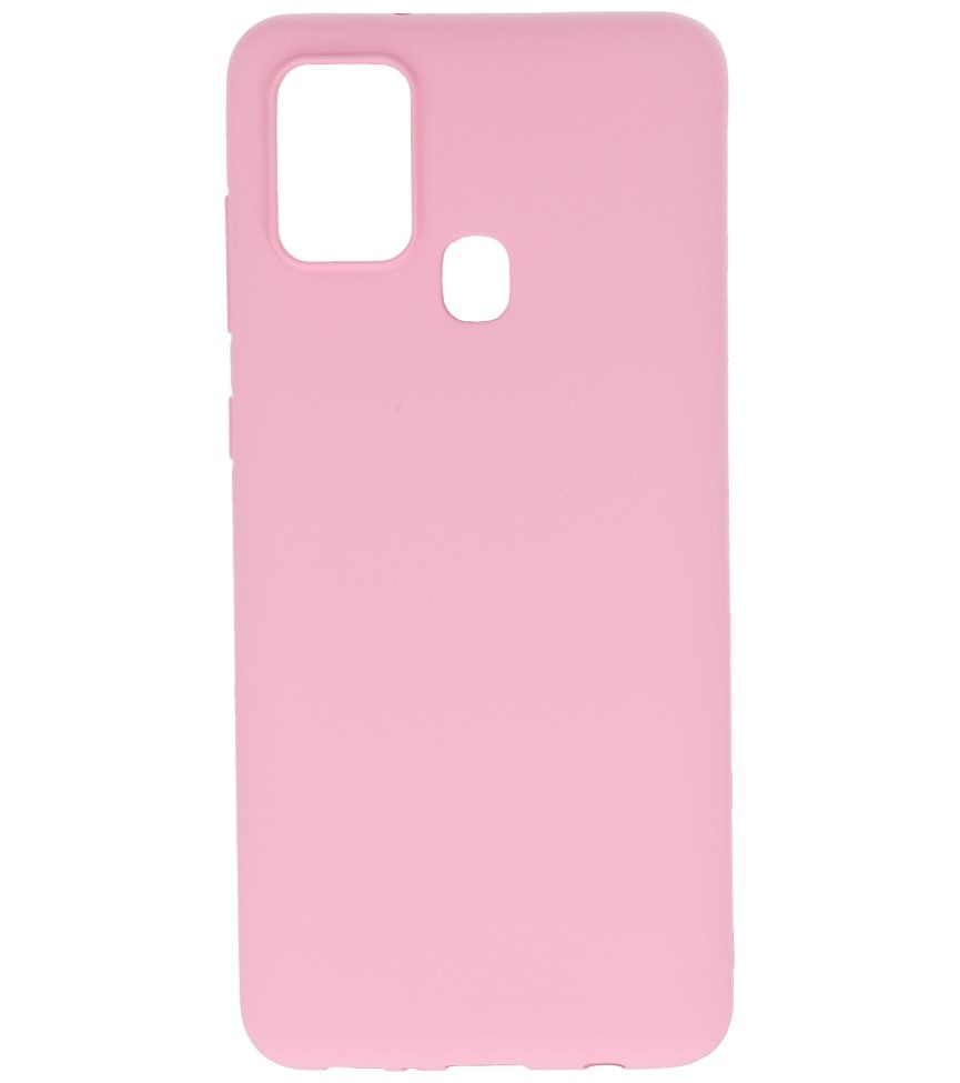 Coque en TPU couleur pour Samsung Galaxy A21s Rose