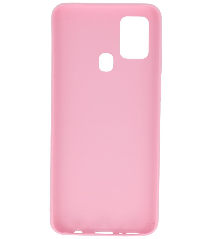Farvet TPU-etui til Samsung Galaxy A21s Pink