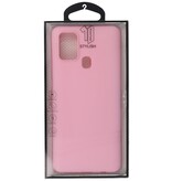 Farbige TPU-Hülle für Samsung Galaxy A21s Pink