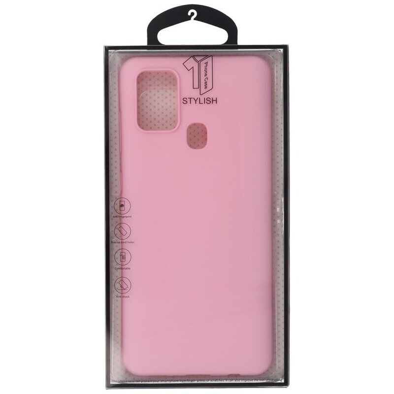 Farbige TPU-Hülle für Samsung Galaxy A21s Pink