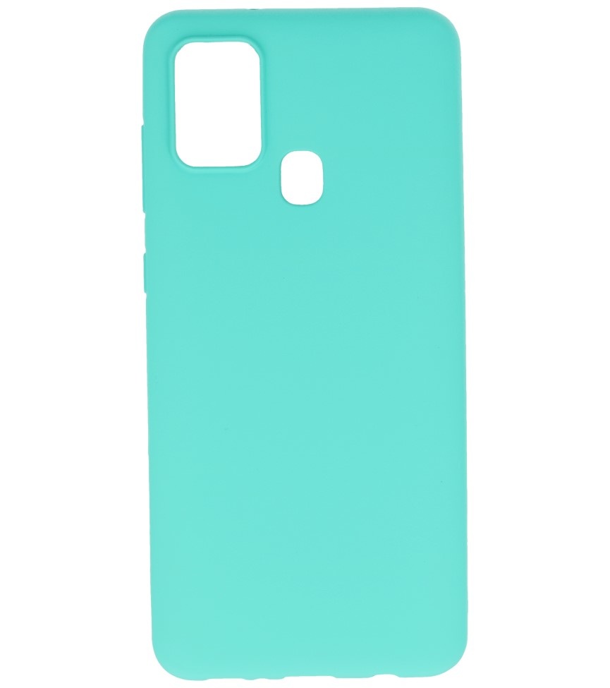 Coque en TPU couleur pour Samsung Galaxy A21s Turquoise